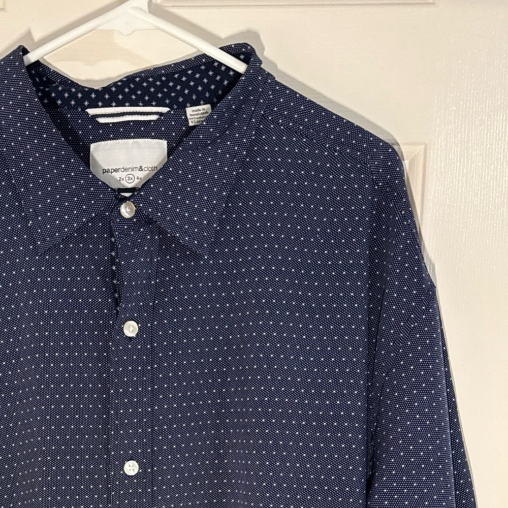 PD&C Button-Up Shirt 3XL, lightweight, stretch, breathable, Casual, smart, posh